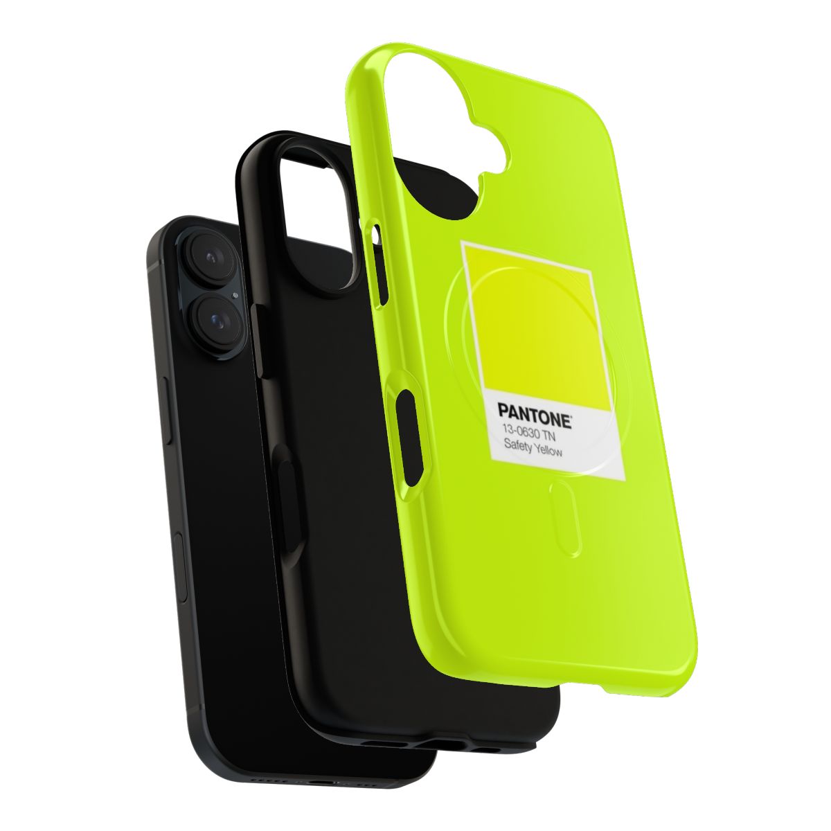 Neon yellow Pantone inspired phone case - Layers