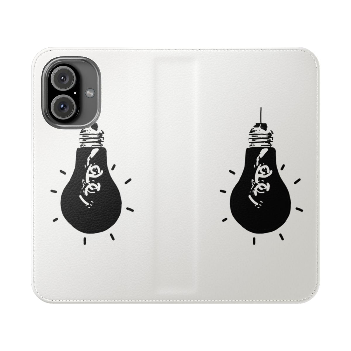 Omori-themed light bulb flip cover phone case