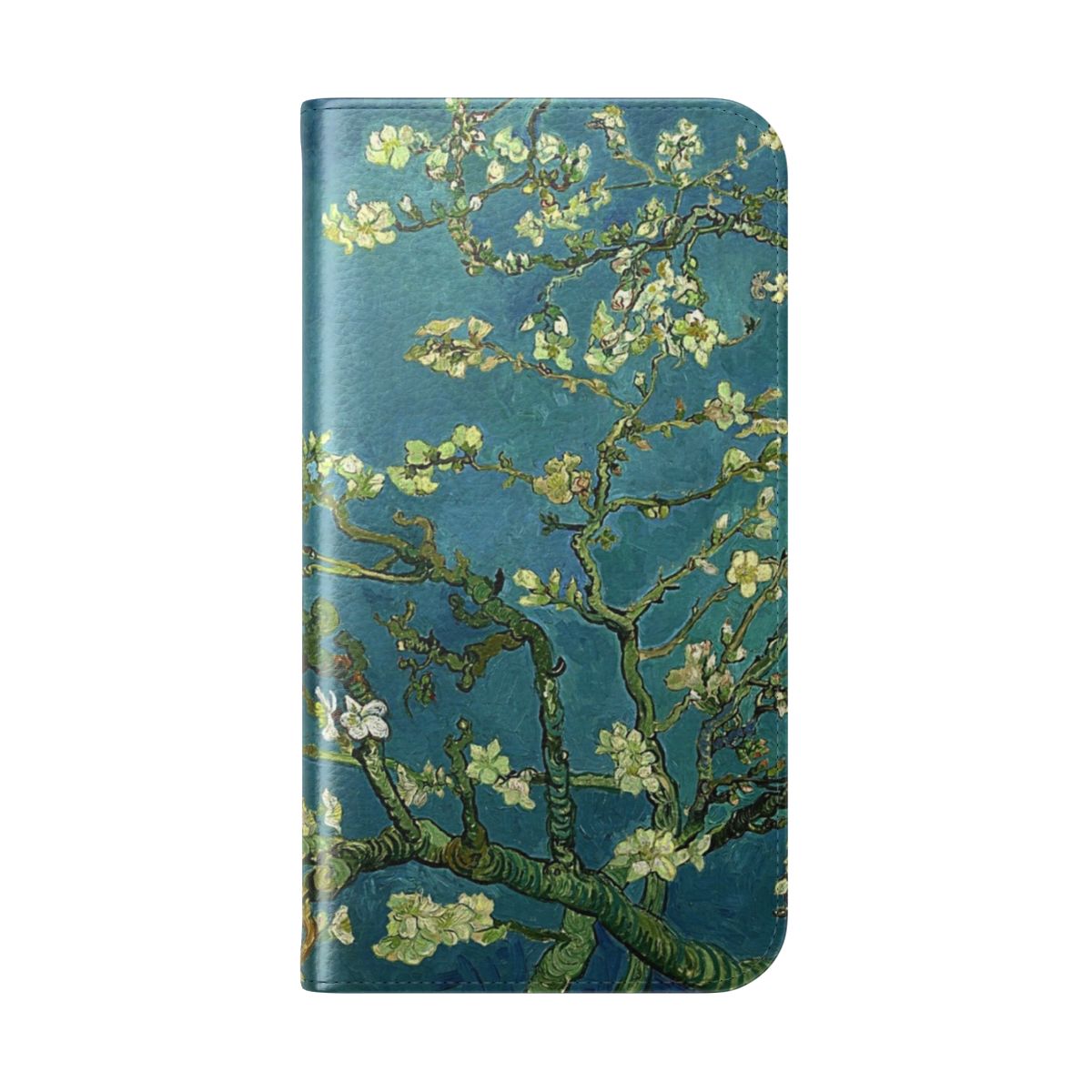 Artistic phone case featuring Van Gogh's Almond Blossoms painting - Folded Back