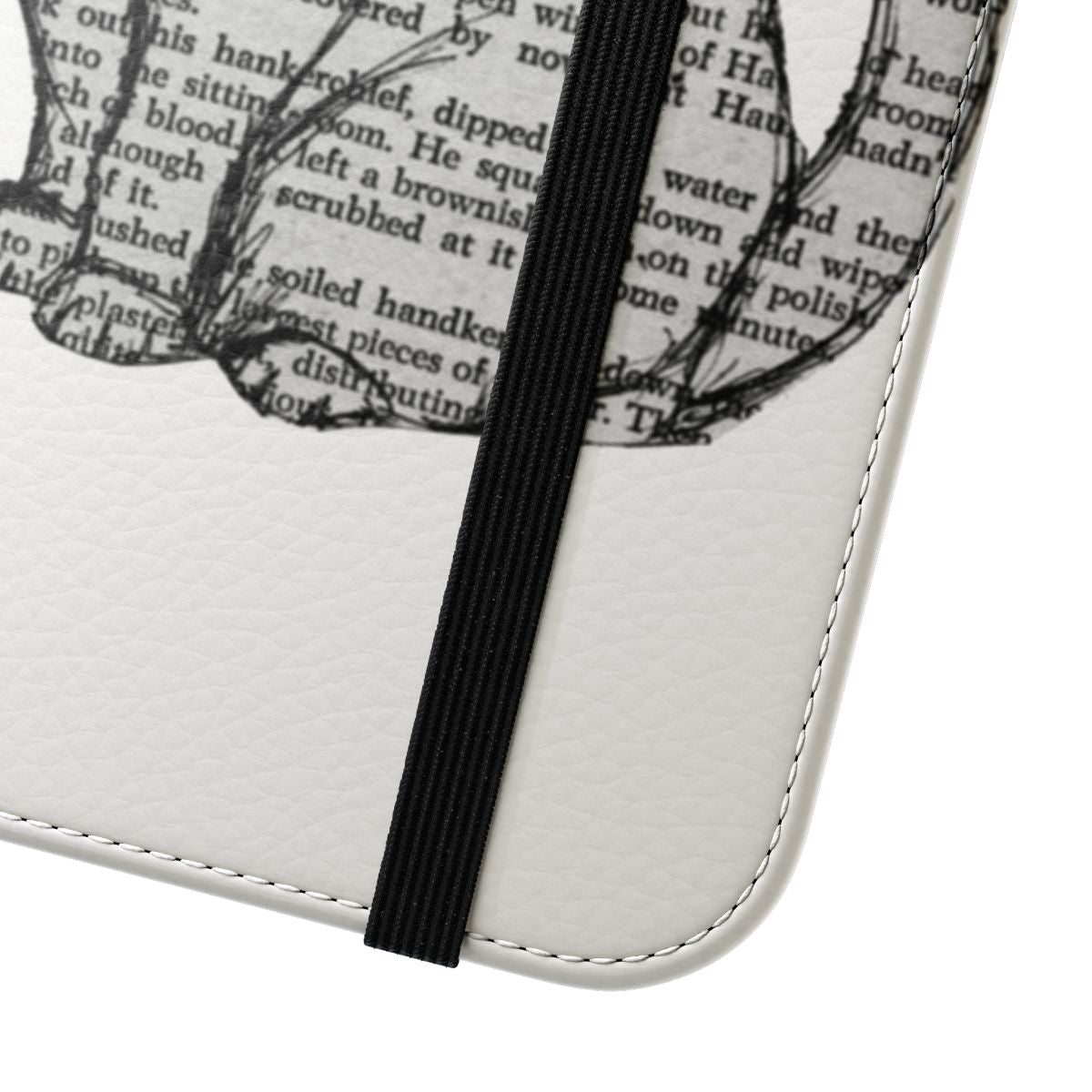 Flip phone case design featuring cats and books for book and cat enthusiasts - Close Up