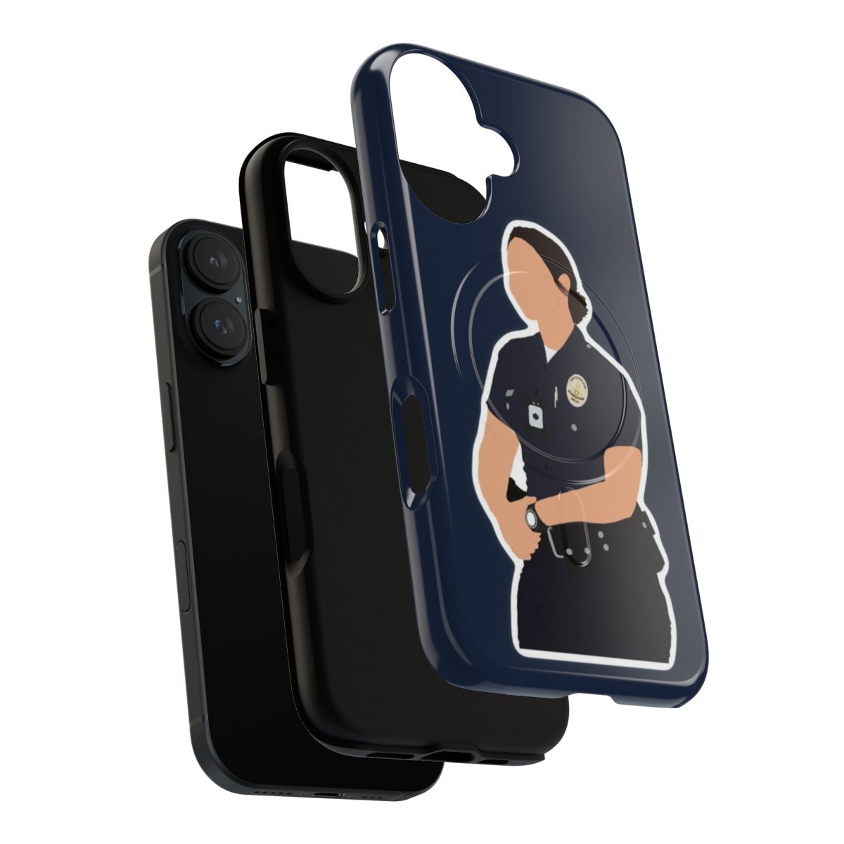 Magnetic tough phone case featuring Lucy Chen, a police officer from the TV show The Rookie - Layers