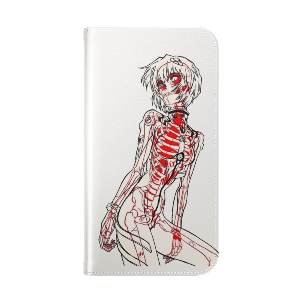 Rei Ayanami inspired phone case with x-ray design - Folded Back