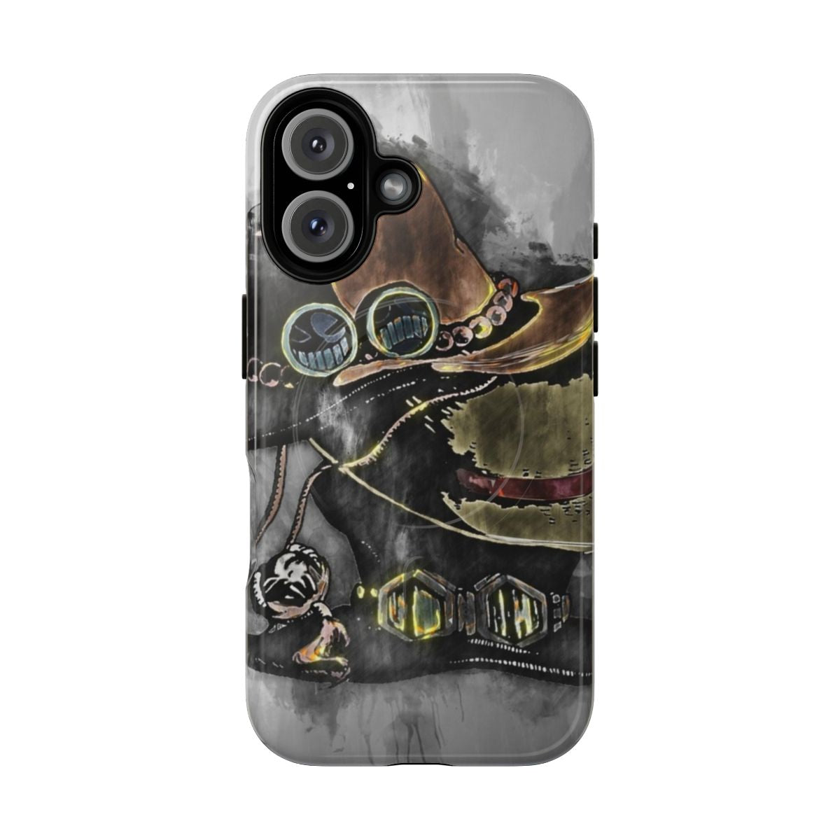 Magnetic phone case featuring Monkey D. Luffy and other One Piece characters