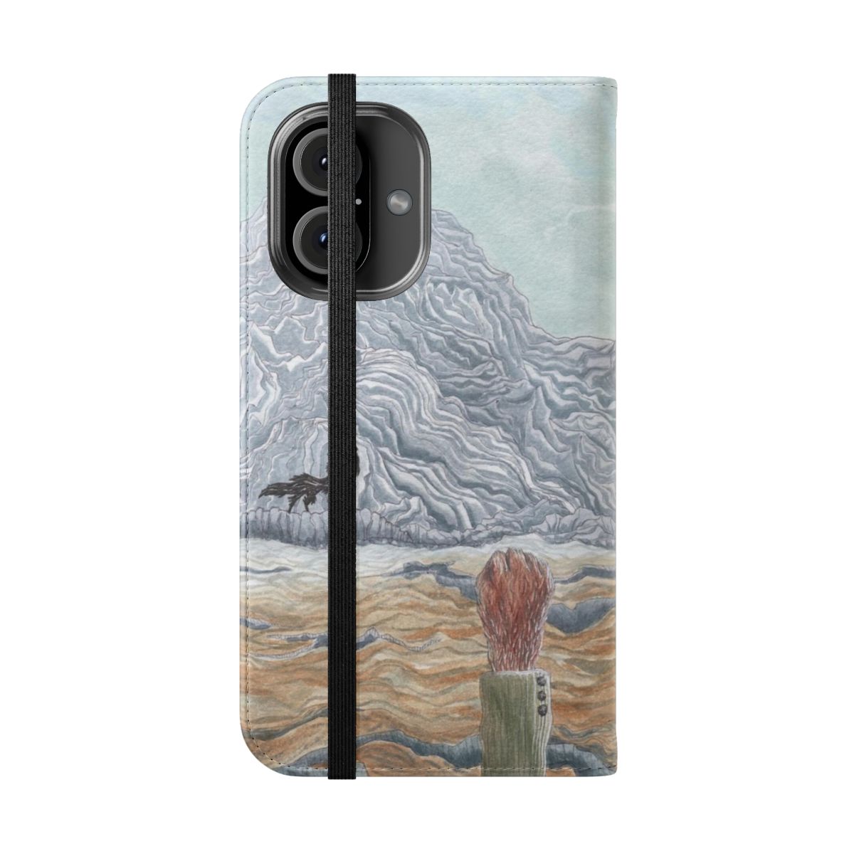 Watercolor Fantastic Mr Fox inspired book cover phone case design - Folded Front