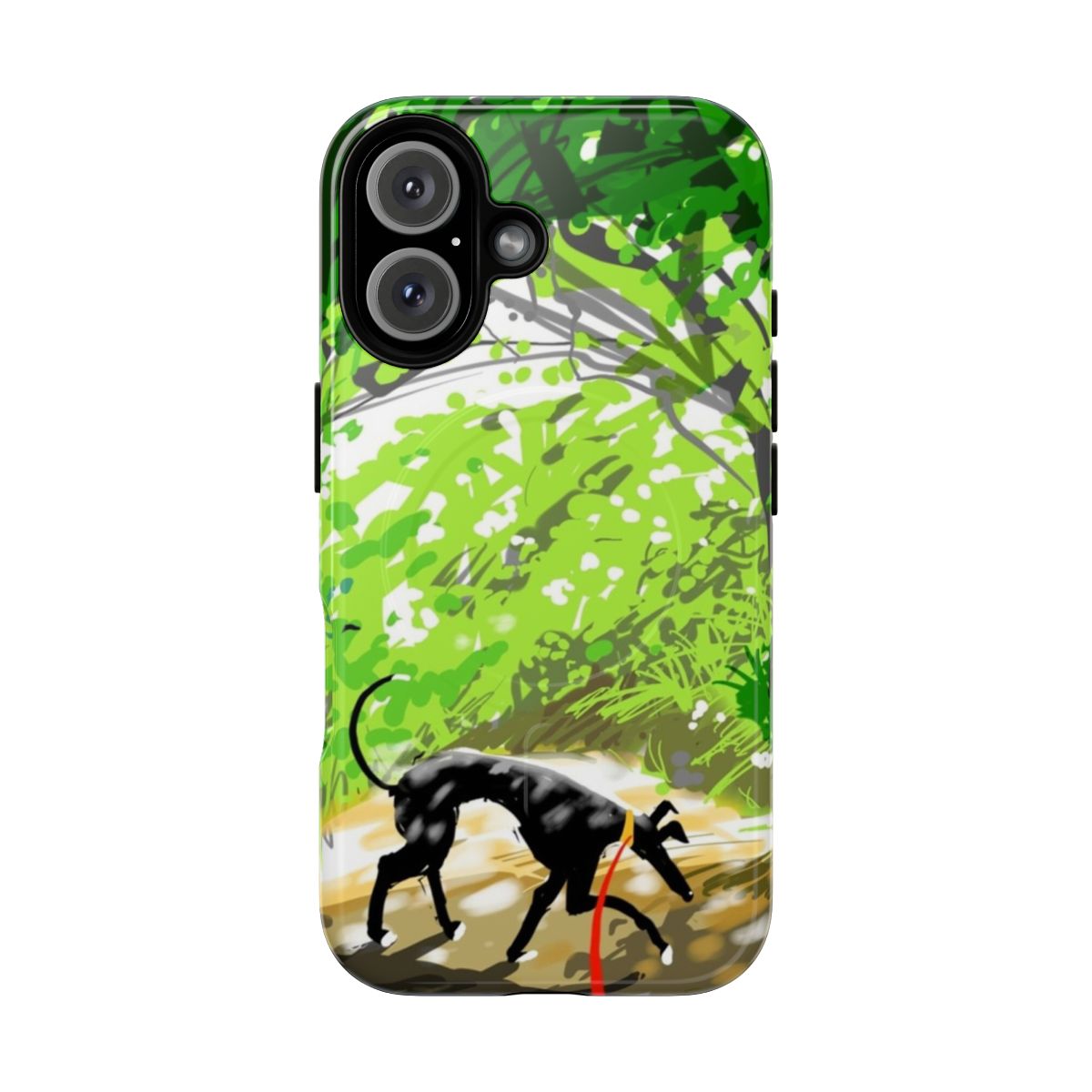 Woodland Shade Phone Case with Greyhound, Whippet, and Lurcher Designs