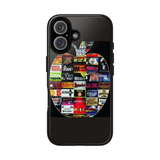 Magnetic tough phone case with a stylized big apple design, representing the Broadway theater scene in New York City