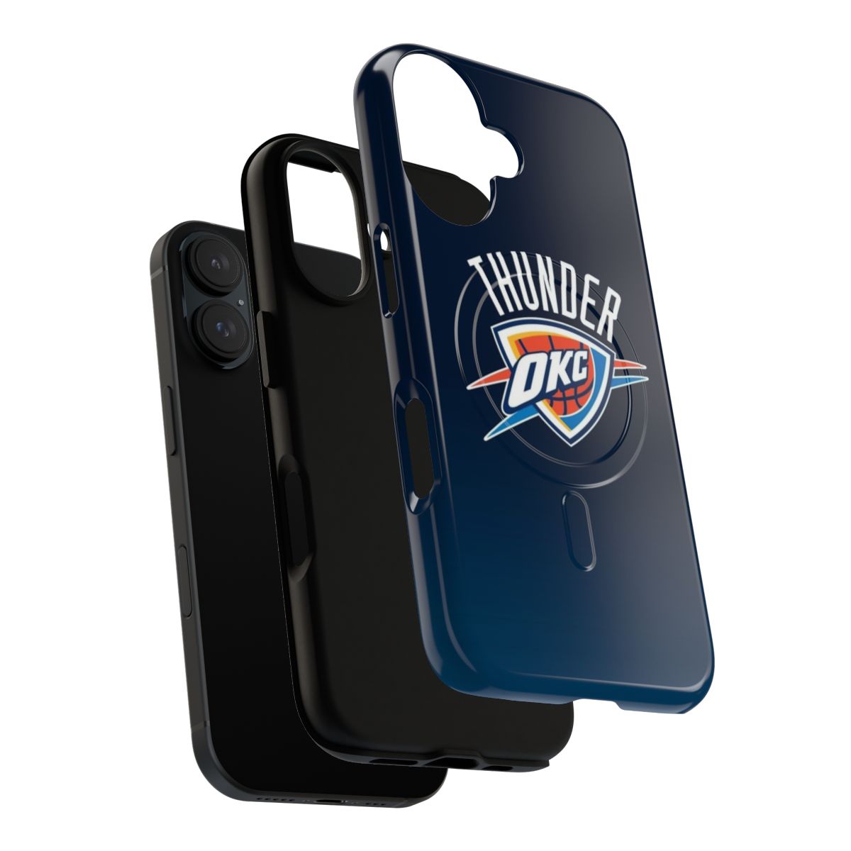 Tough, magnetic phone case featuring the Oklahoma City Thunder basketball team logo - Layers