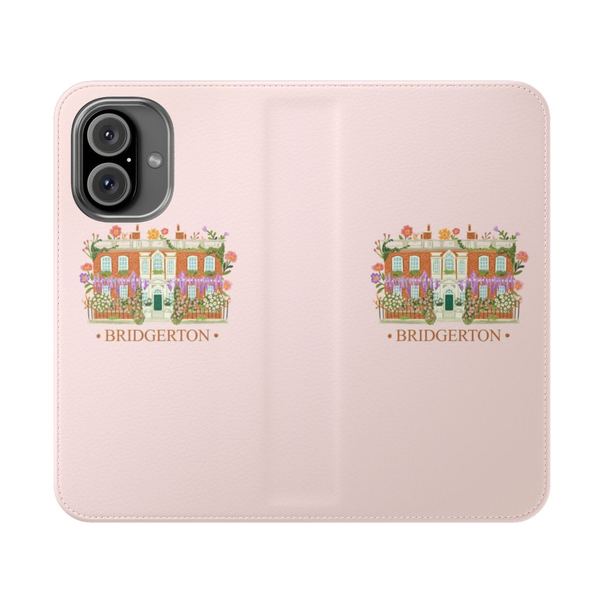 Bridgerton-inspired flip cover phone case for mobile devices