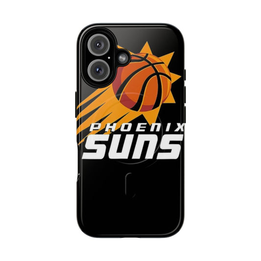 Vibrant Phoenix Suns-inspired phone case with The Valley City jersey design