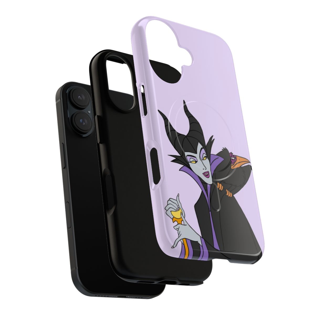 Vintage-inspired Maleficent phone case with a magnetic and tough design - Layers