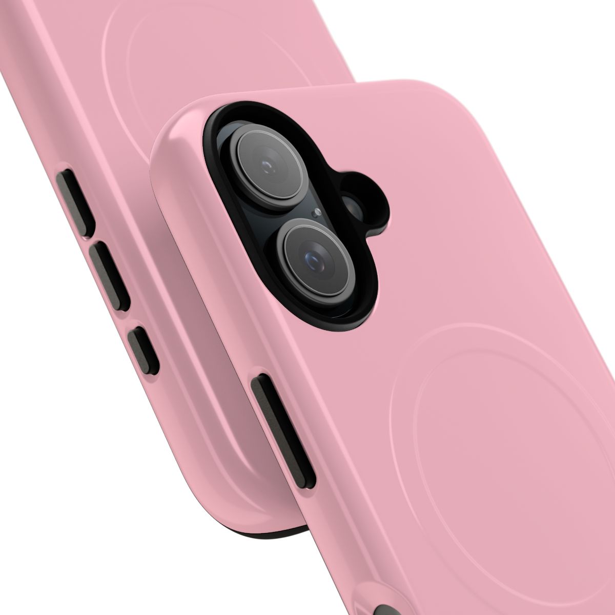 Solid pink phone case with a minimalist, feminine design - Detail