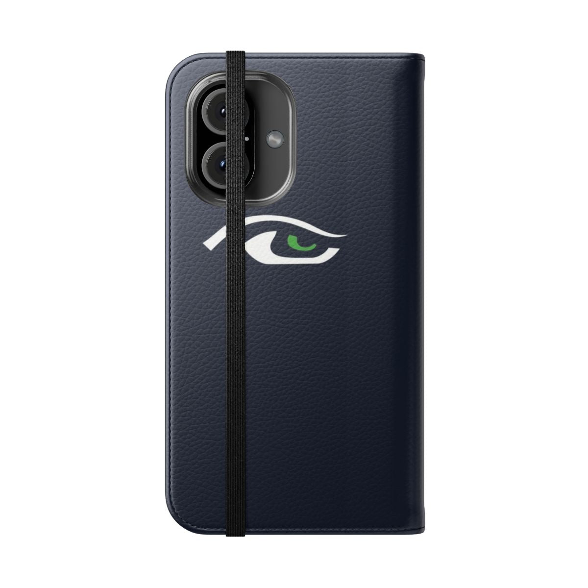 Seattle-inspired football phone case cover with Seahawks-style logo design - Folded Front