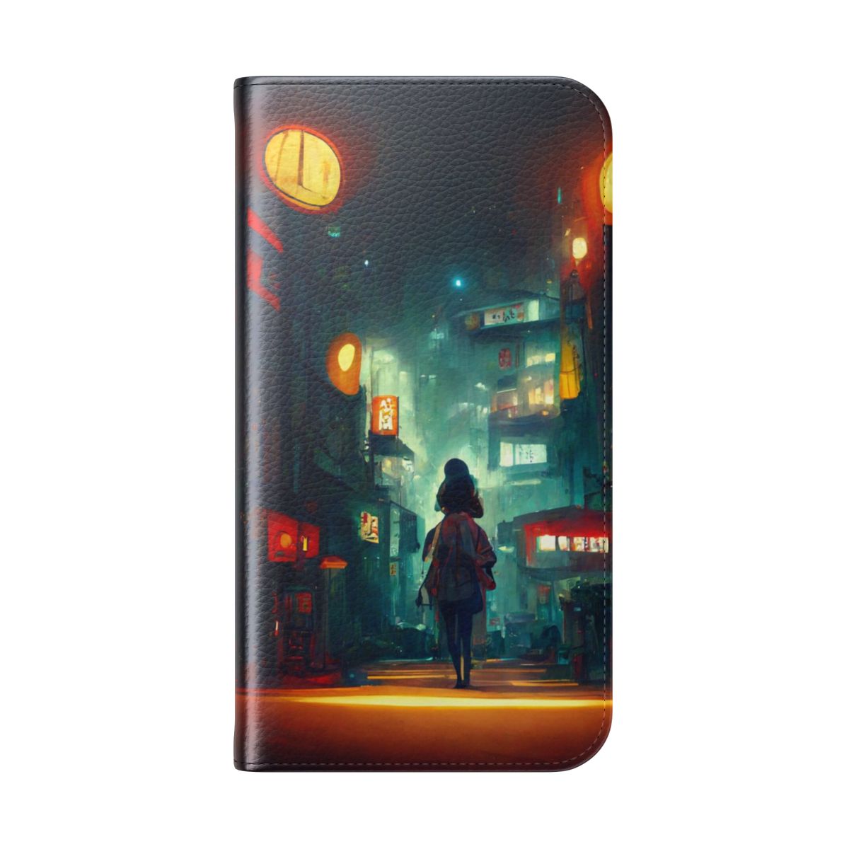 Spirited Away Inspired Flip Cover Phone Case with Chihiro and Studio Ghibli Artwork - Folded Back