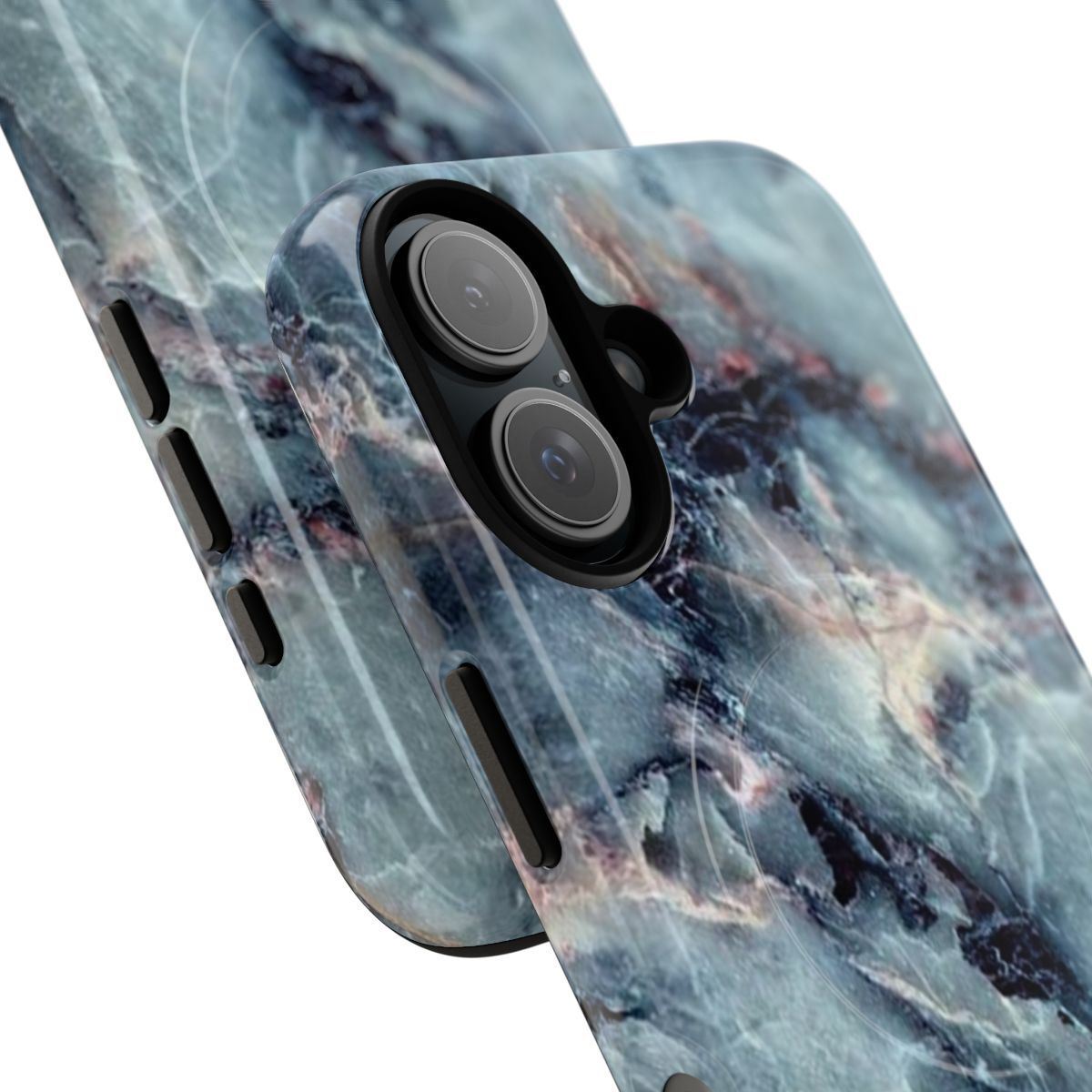 Marble stone-patterned magnetic tough phone case - Detail