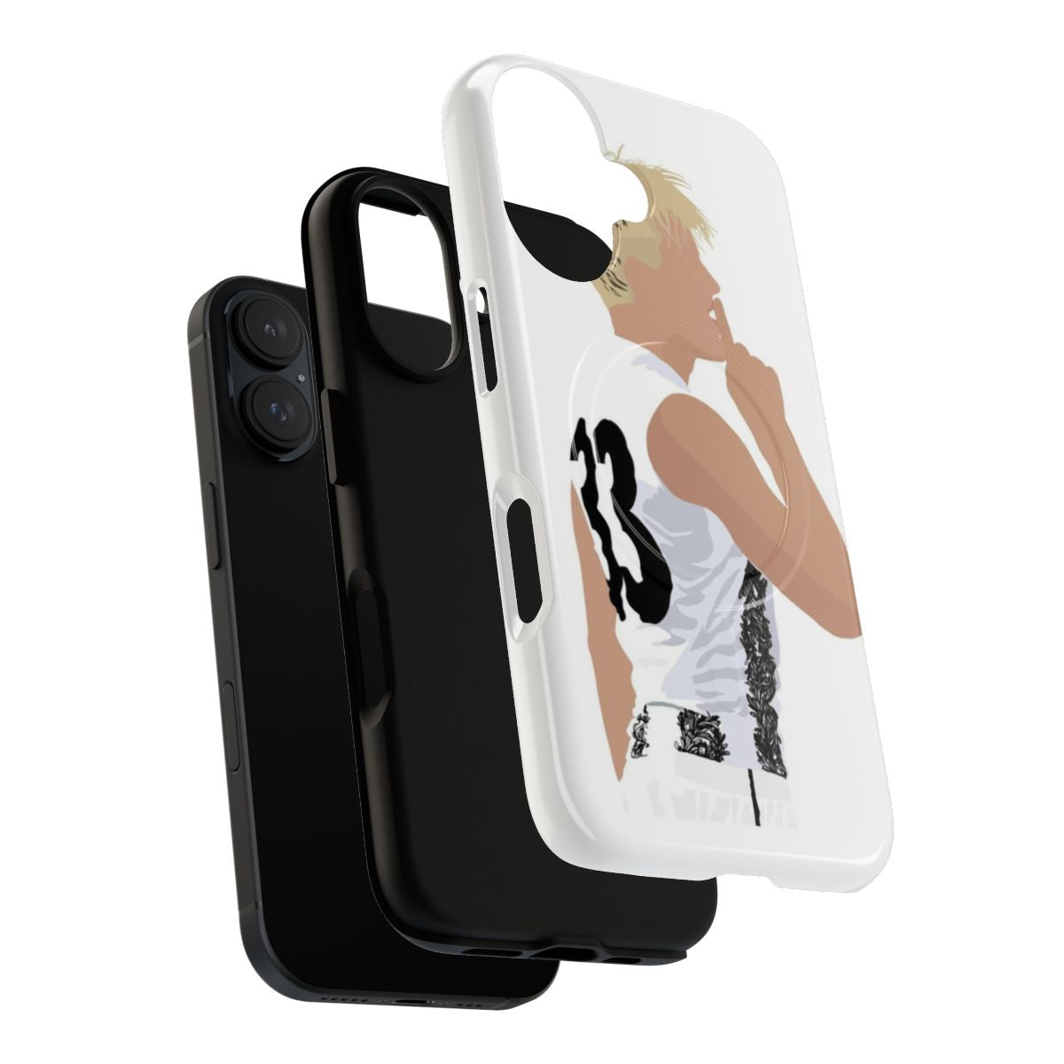 Collingwood Magpies-inspired magnetic tough phone case with Jack Ginnivan design - Layers