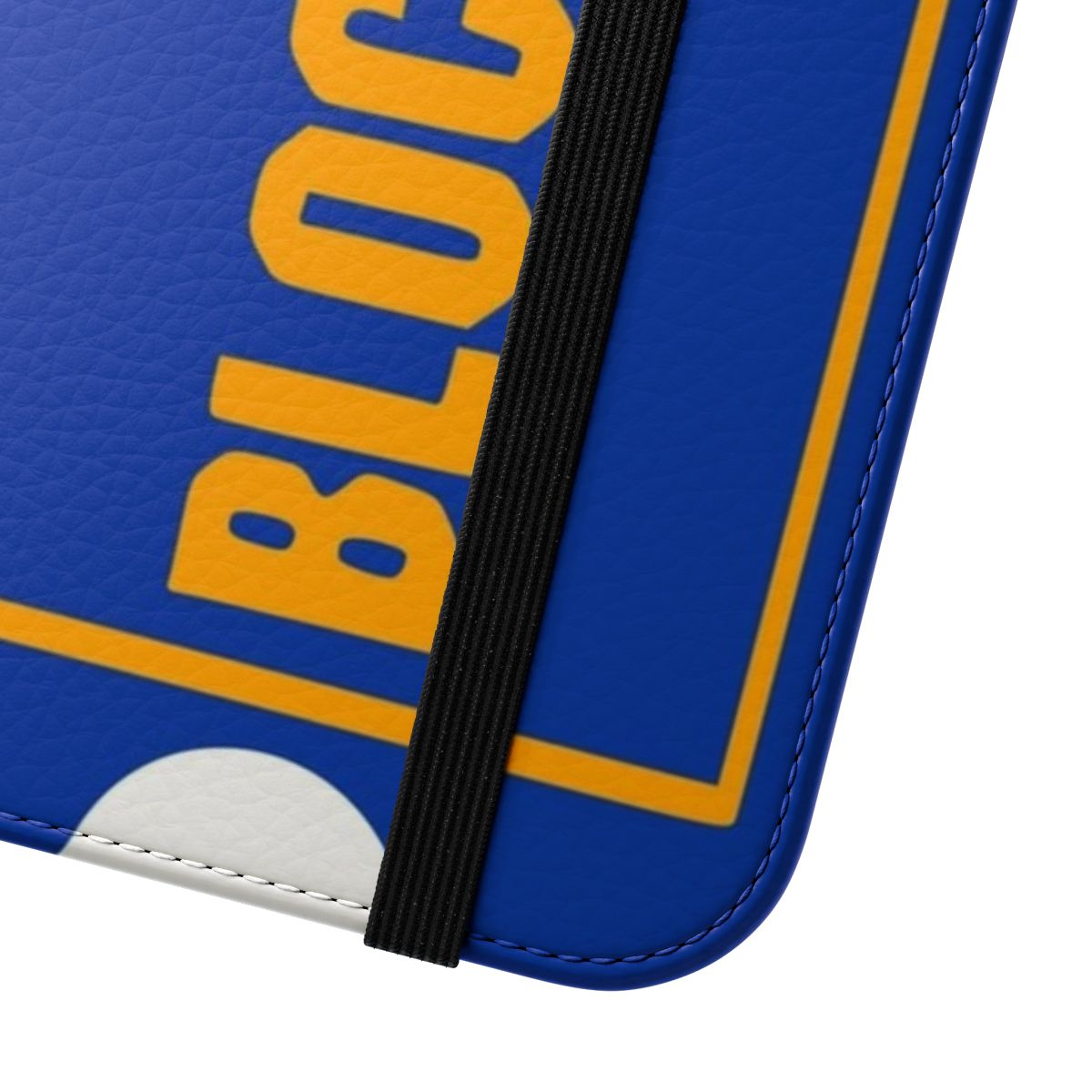 Retro 90s-themed flip phone case with Blockbuster Video-inspired design - Close Up