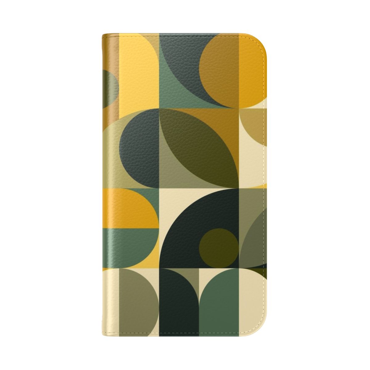 Mid century inspired phone case with a minimalist, geometric design in Scandinavian, Nordic style. - Folded Back