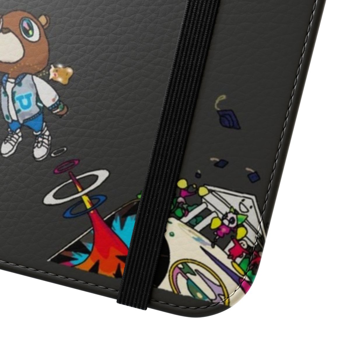 Kanye Graduation Bear Phone Case with Flip Cover Design - Close Up