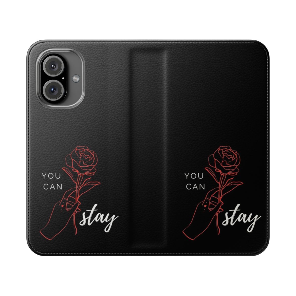 Stray Kids Inspired Flip Cover Phone Case with Lyrics Quote