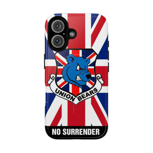 Magnetic tough phone case with Union Bears design for Rangers FC fans