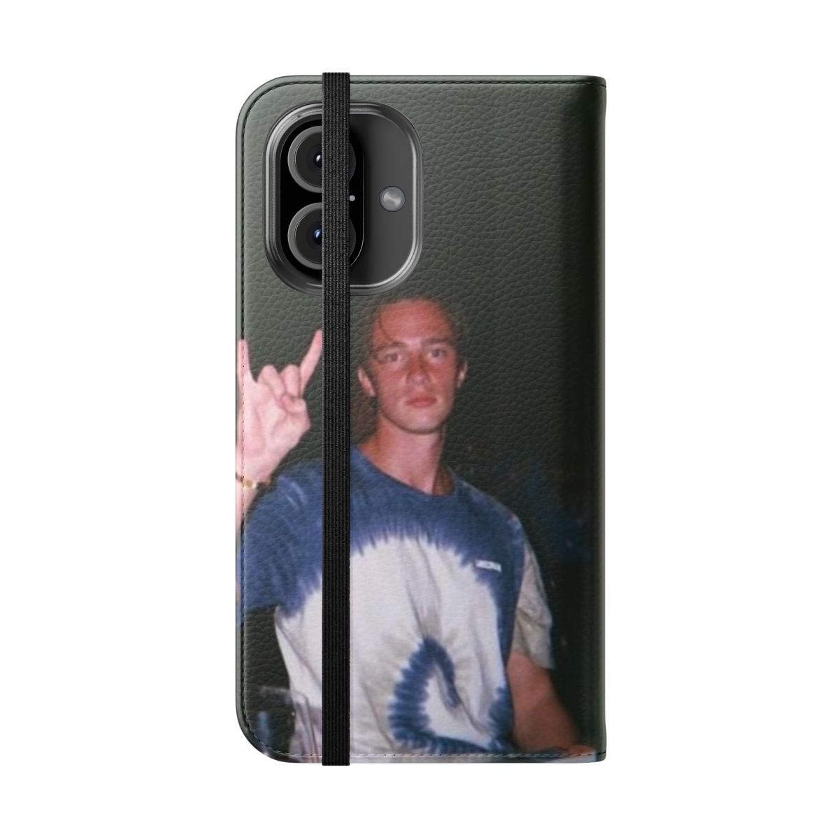 Flip cover phone case with Drew Starkey inspired design - Folded Front