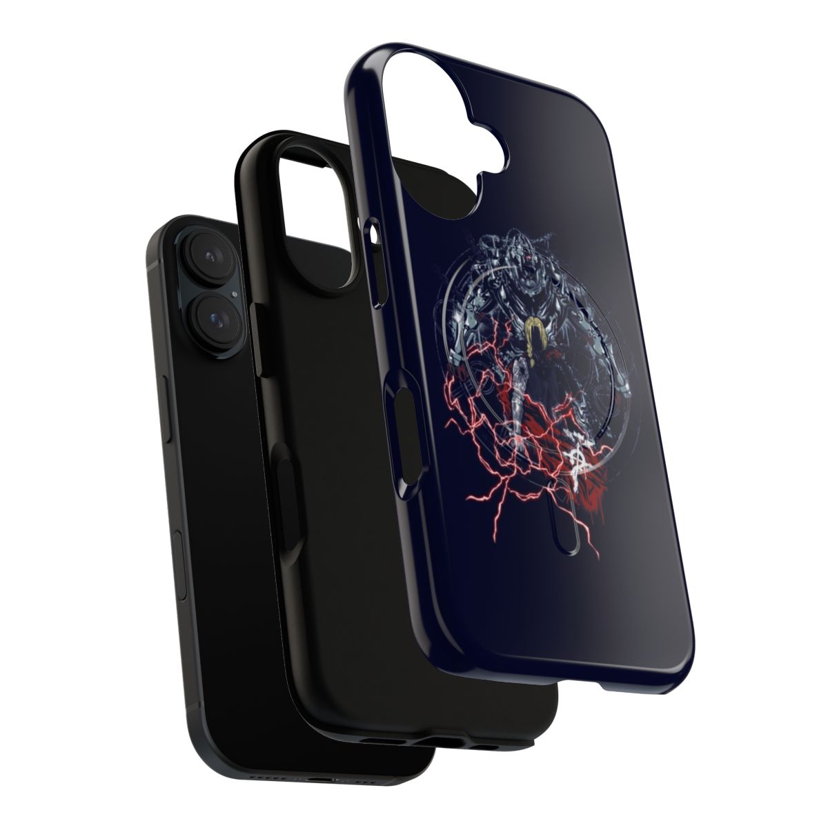 Fullmetal Alchemist-inspired magnetic tough phone cases with graffiti design - Layers