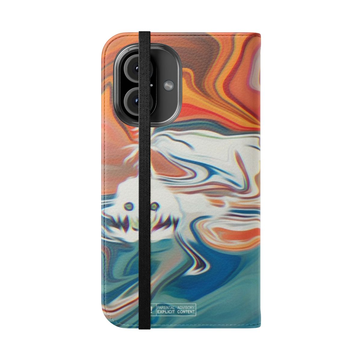 Trippy phone case cover inspired by Kids See Ghosts album art - Folded Front