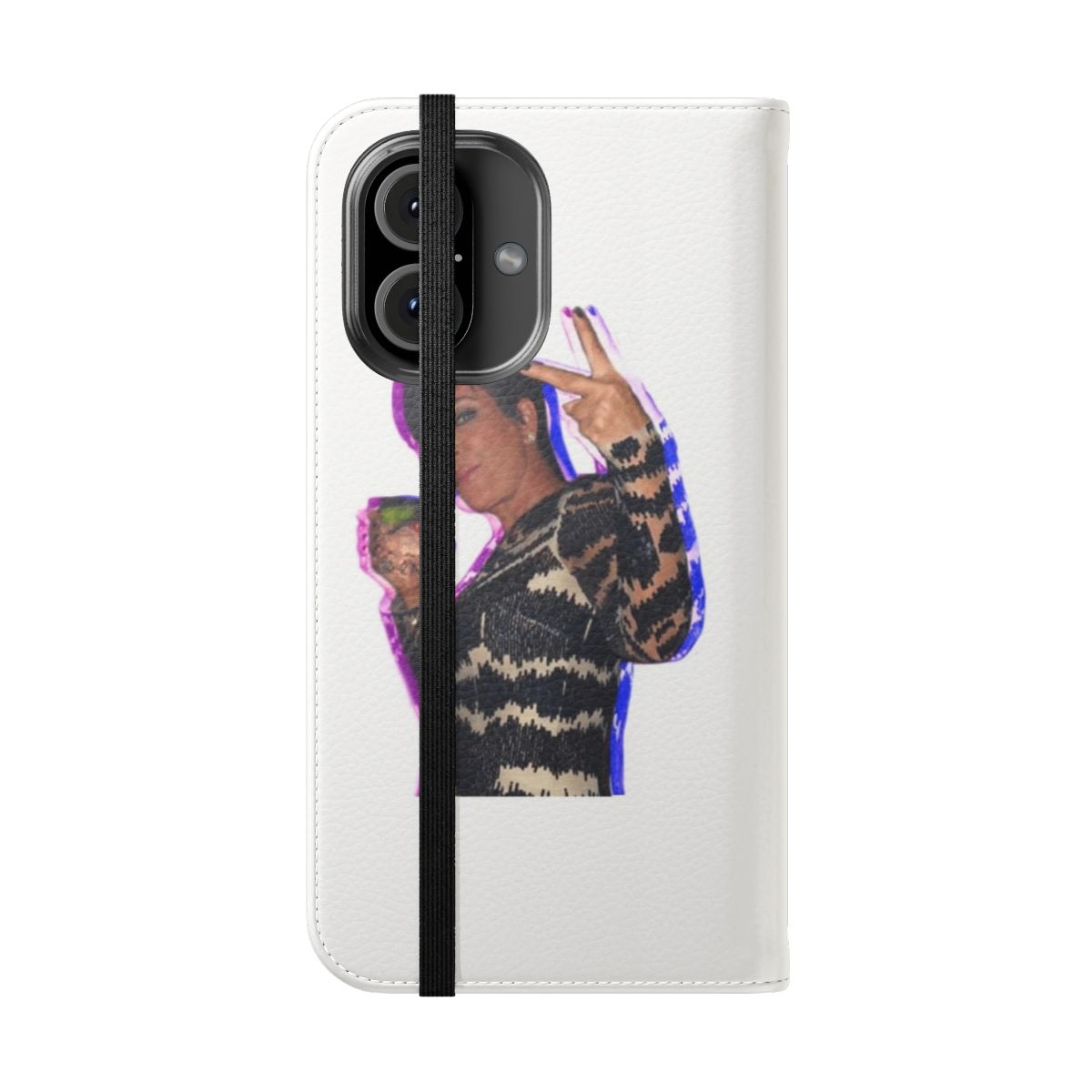 Kris Jenner-inspired phone case with a fun, humorous design - Folded Front