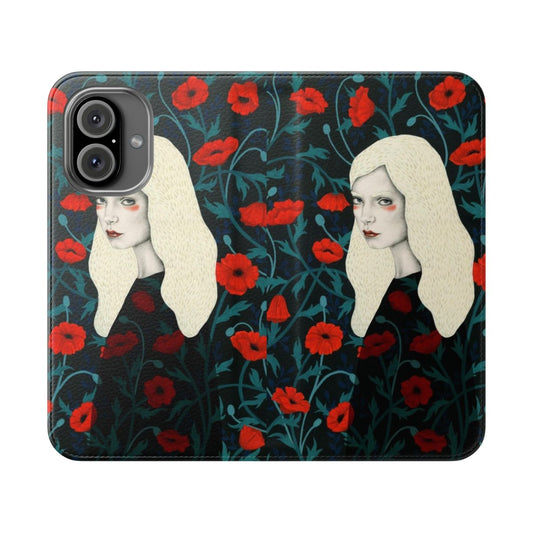 Poppy floral pattern phone case cover