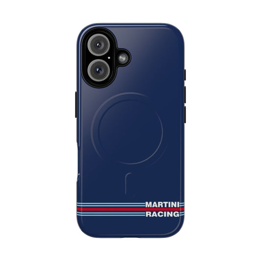 Martini racing stripe inspired magnetic tough phone case