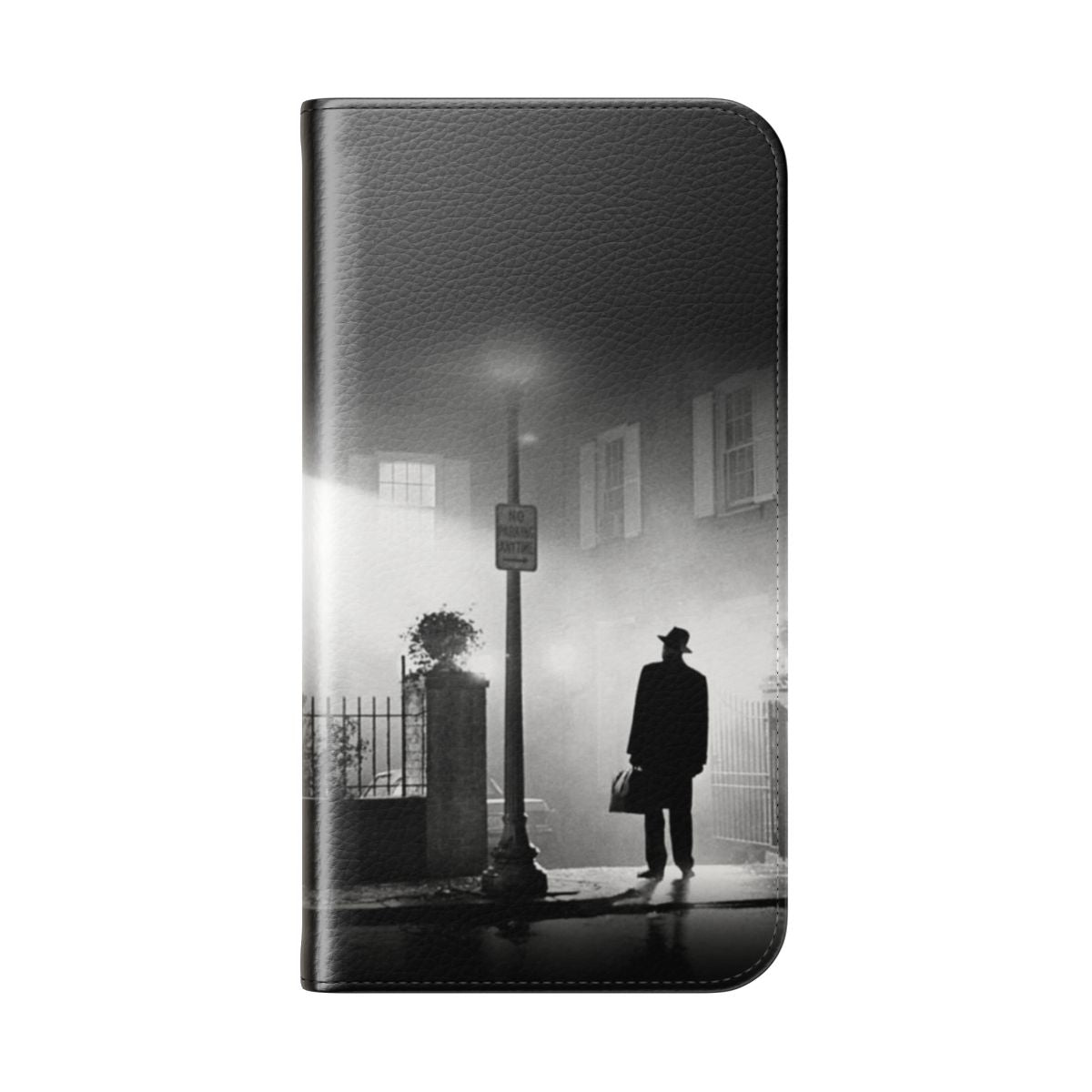 Haunting Exorcist-Inspired Phone Case with Eerie Design - Folded Back