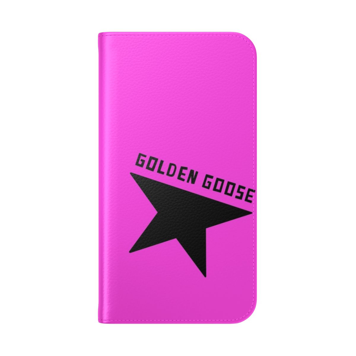 Inspired golden goose logo flip cover phone case - Folded Back