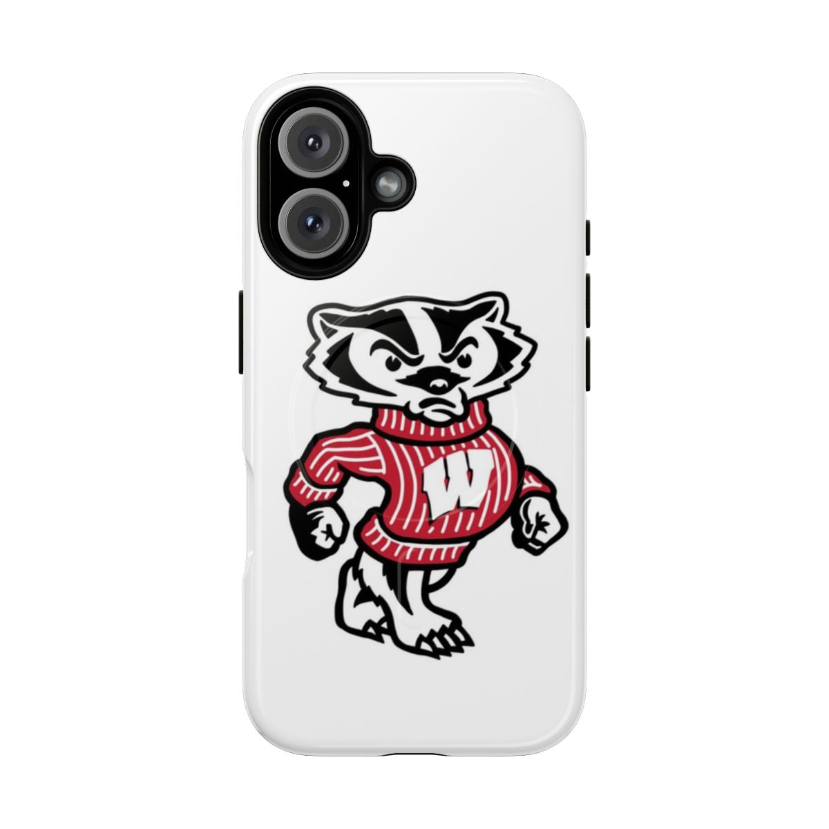 University of Wisconsin Bucky Red Badger Logo Magnetic Tough Phone Case