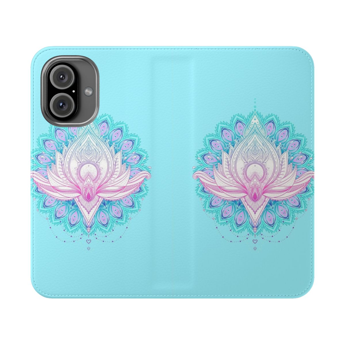 Colorful lotus flower phone case with a vibrant floral design