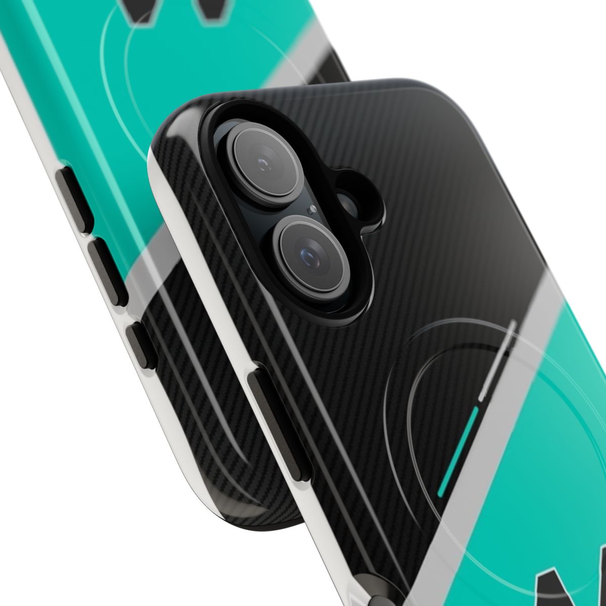 Magnetic tough phone case featuring Lewis Hamilton and Mercedes Formula 1 design - Detail