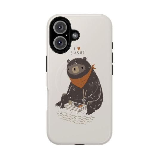 Sushi bear design on a tough, protective phone case