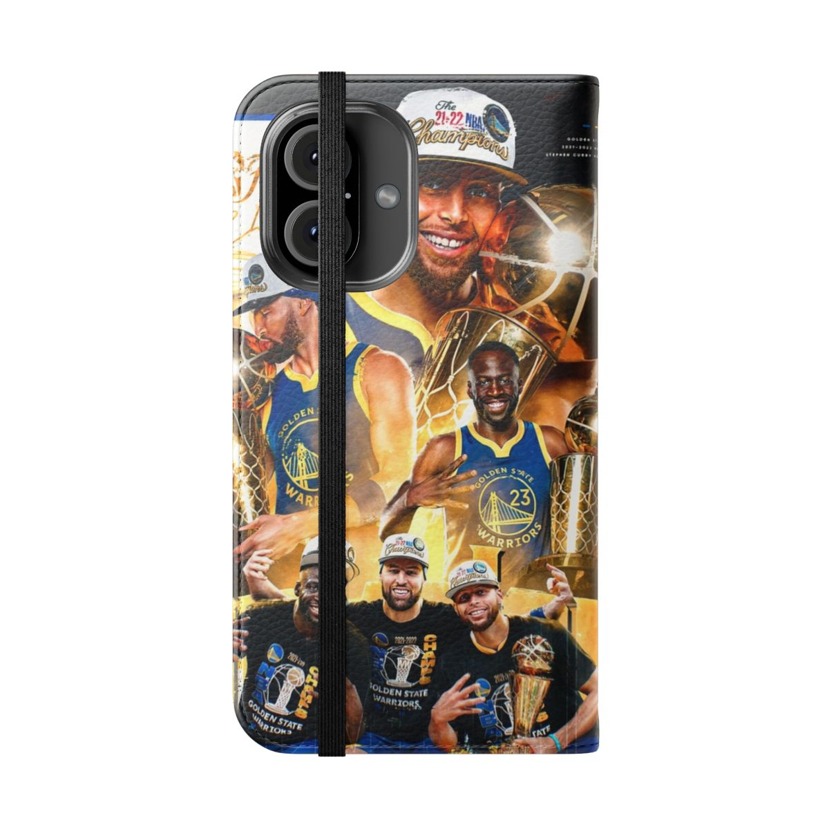 Golden State Warriors 2022 NBA Champions Themed Flip Cover Phone Case - Folded Front