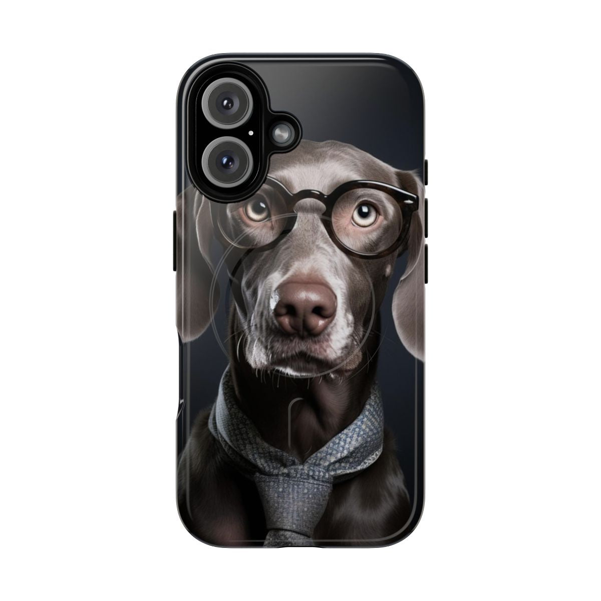 Weimaraner dog breed illustration on a protective phone case