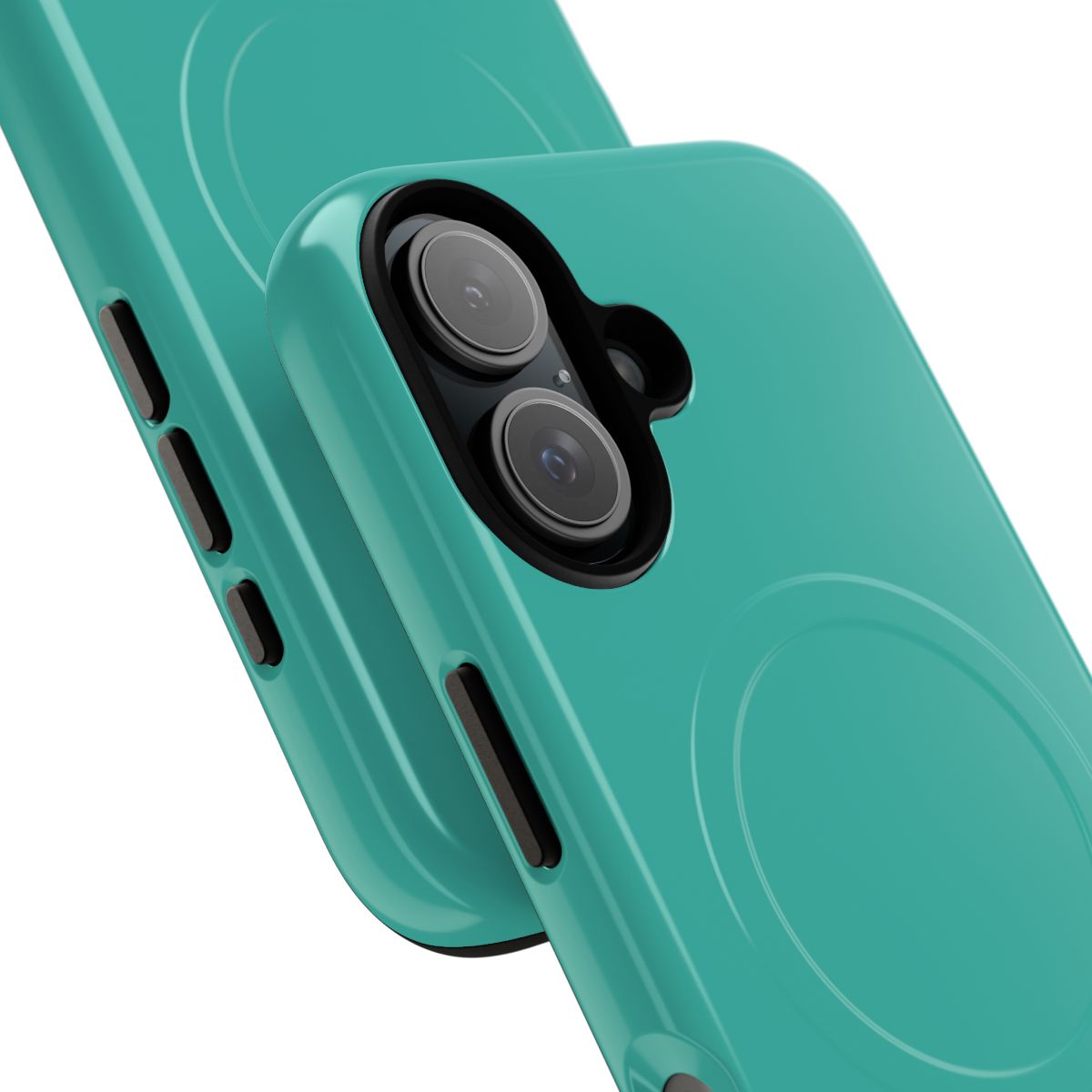 Vibrant turquoise Pantone-inspired magnetic tough phone case with high-resolution graphics - Detail