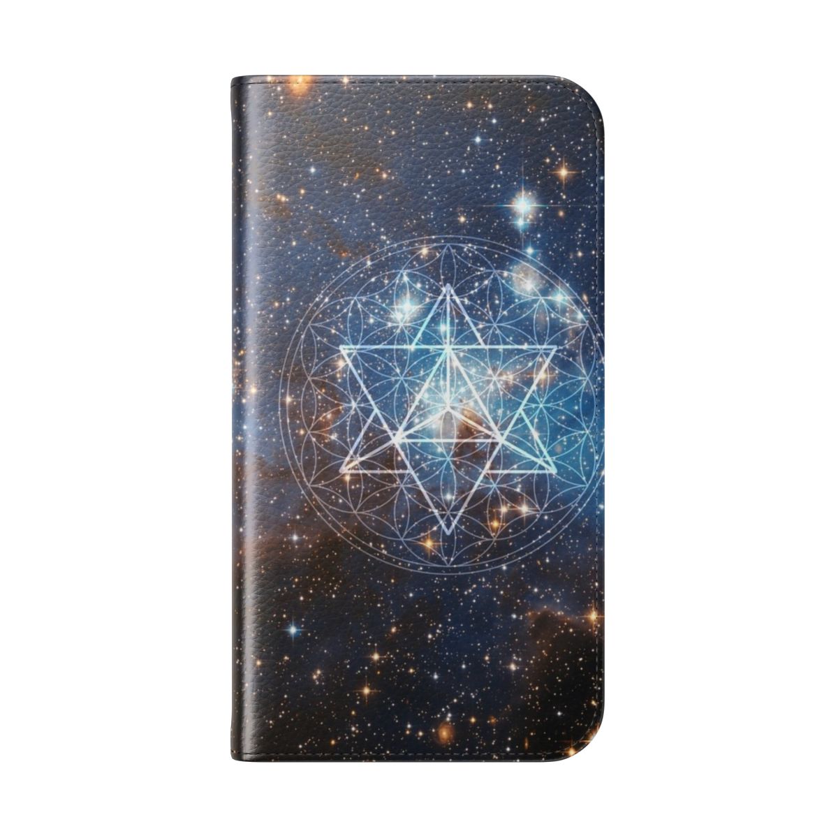 Merkaba in Flower of Life design phone case - Folded Back