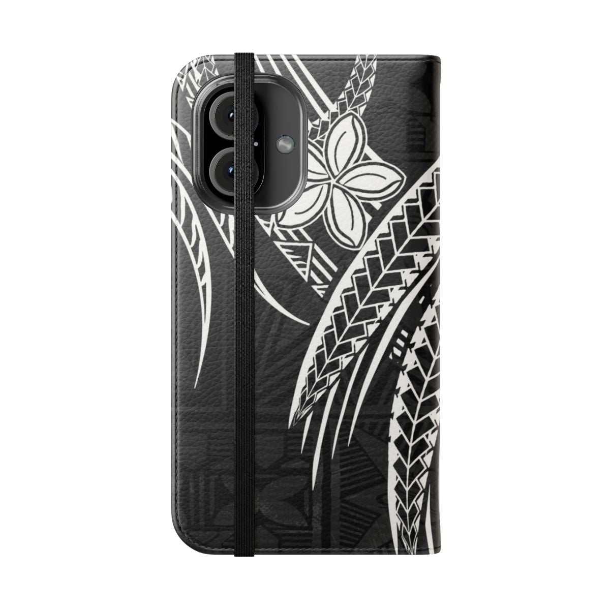 Vintage Samoan-Inspired Tapa Print Phone Case Cover - Folded Front