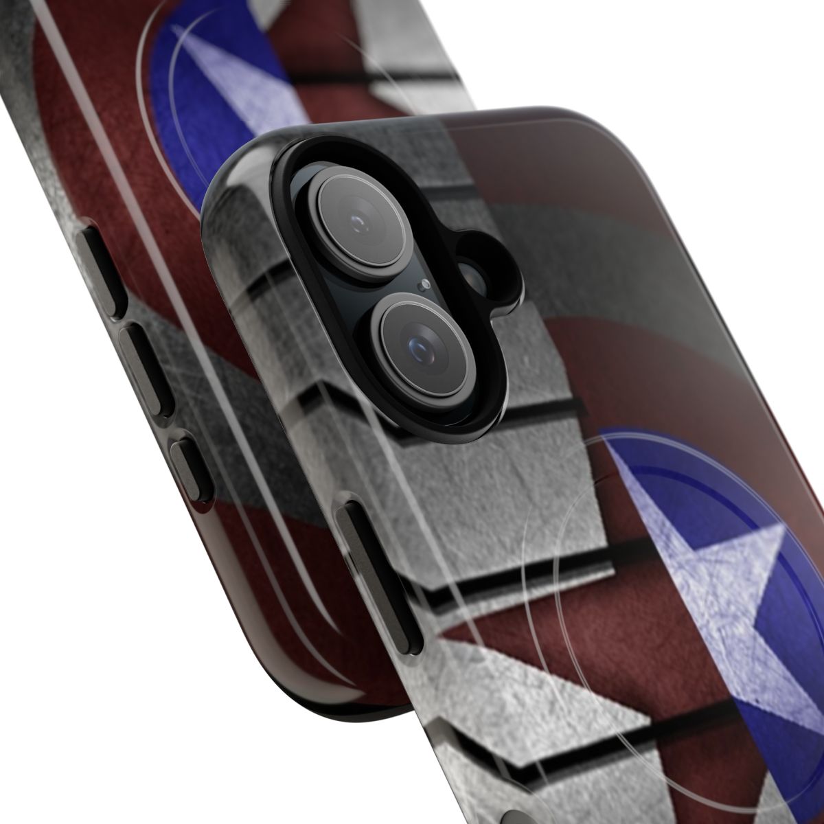 Magnetic tough phone case featuring the Winter Soldier character - Detail