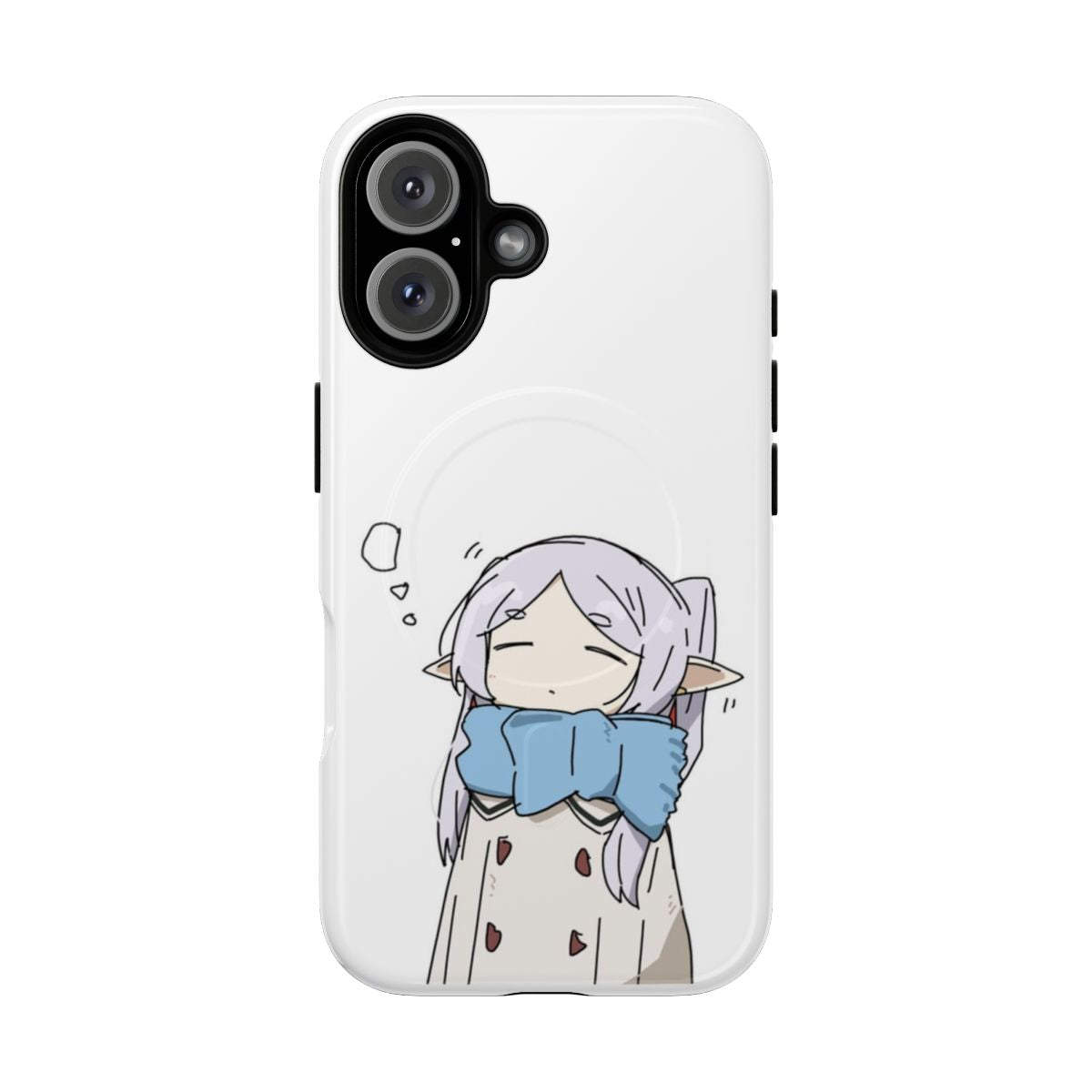 Frieren-inspired magnetic phone case with anime and fantasy design