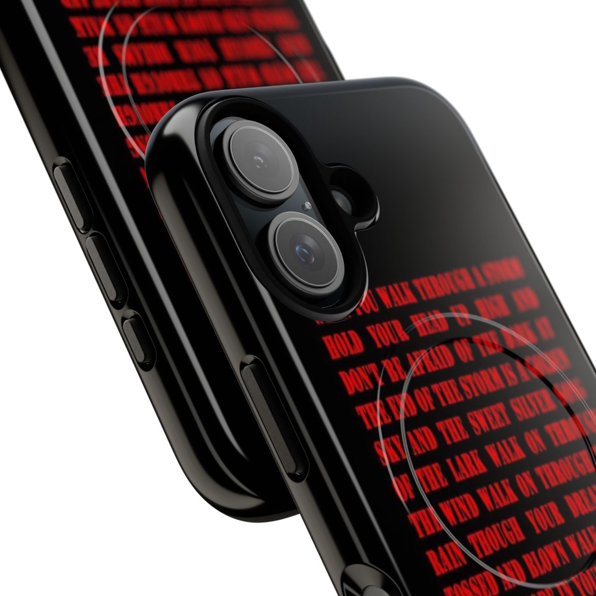 Magnetic phone case featuring the "You'll Never Walk Alone" football anthem - Detail