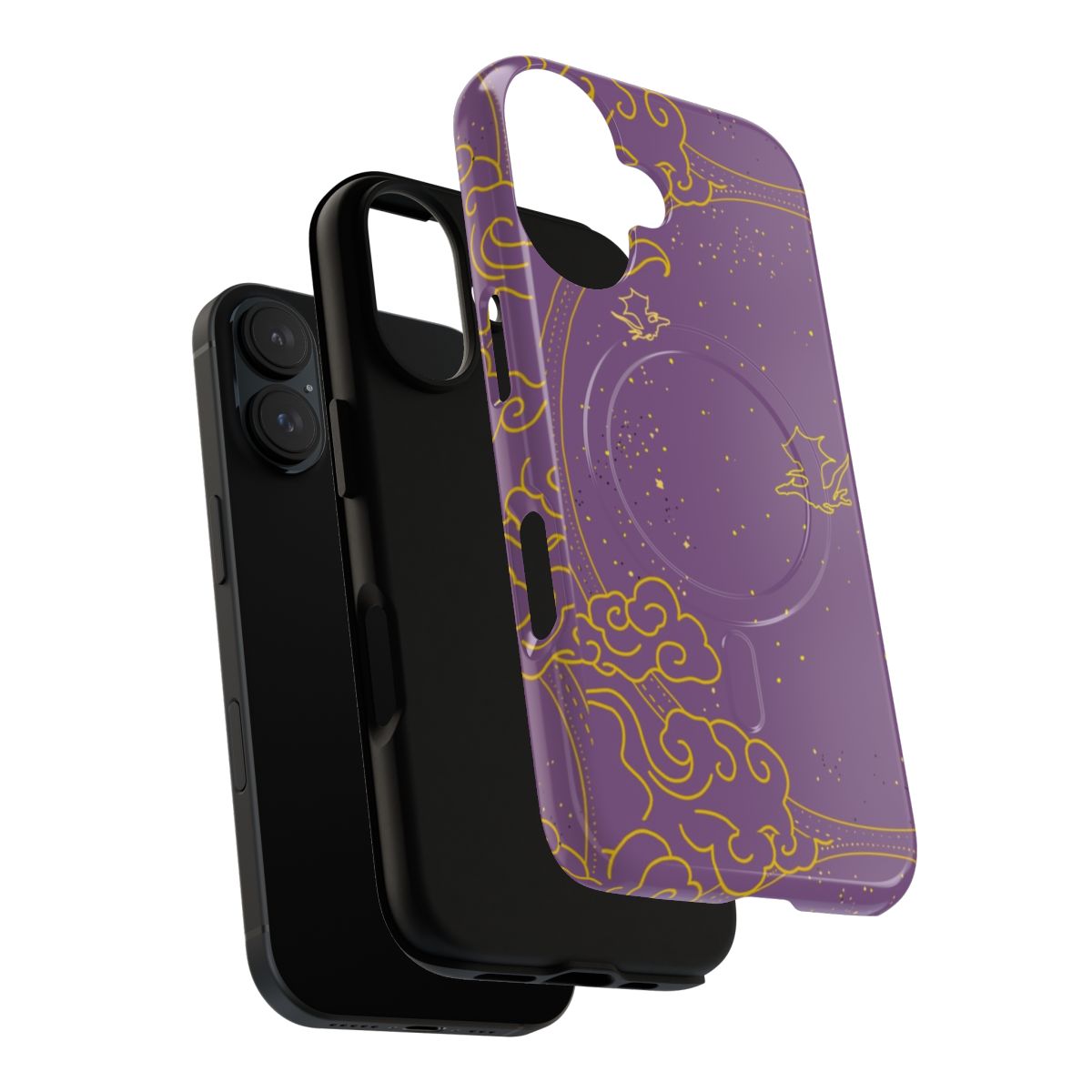 Illustrated magnetic tough phone case featuring characters from the Fourth Wing fantasy book series. - Layers