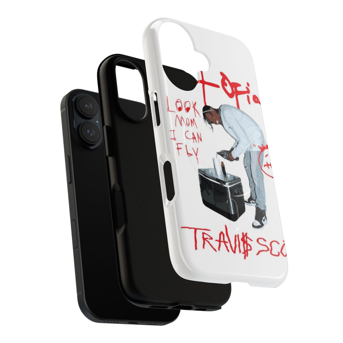 Magnetic tough phone case featuring the Utopia album artwork and Travis Scott's Cactus Jack logo. - Layers