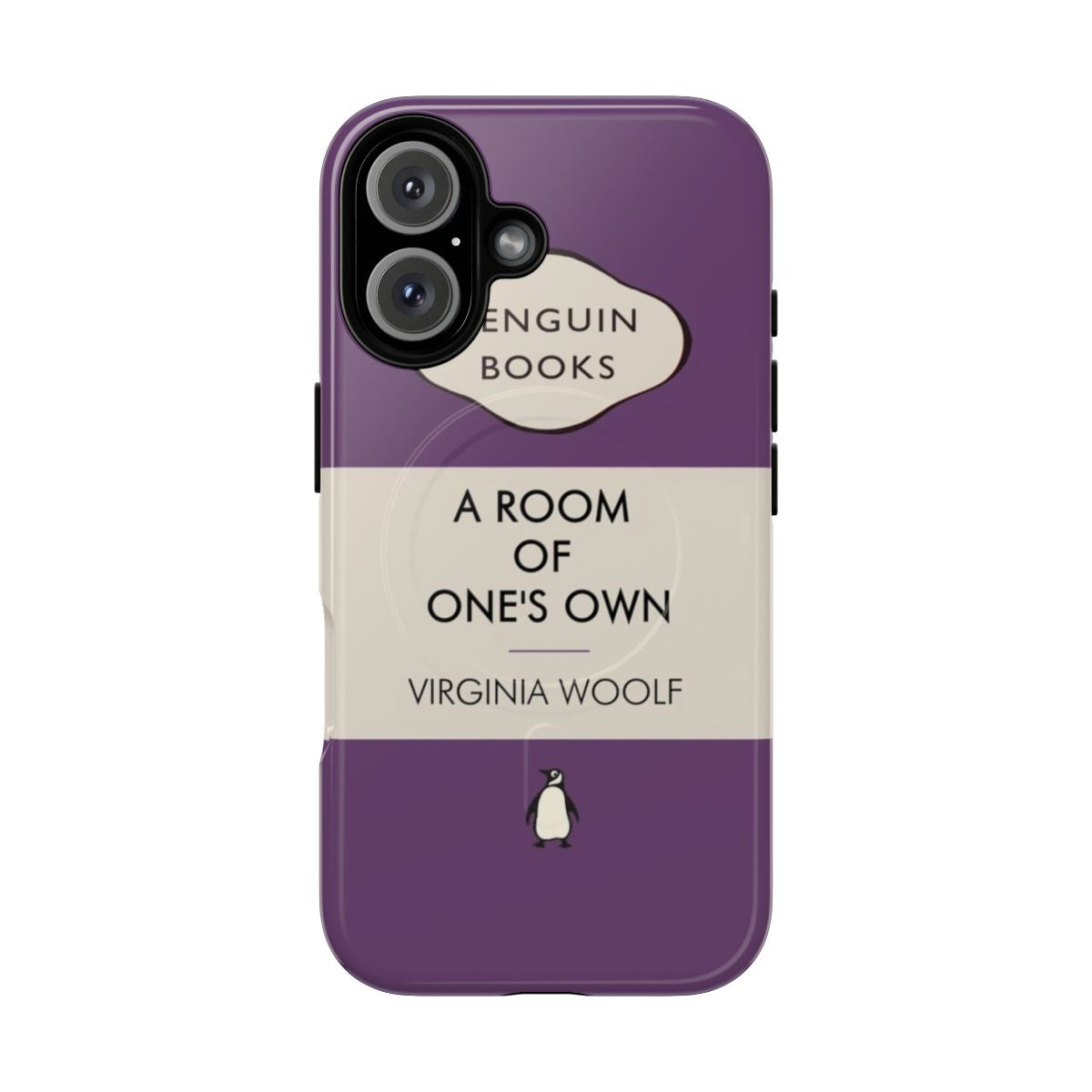 Magnetic tough phone case featuring a Virginia Woolf Penguin Classics book cover design