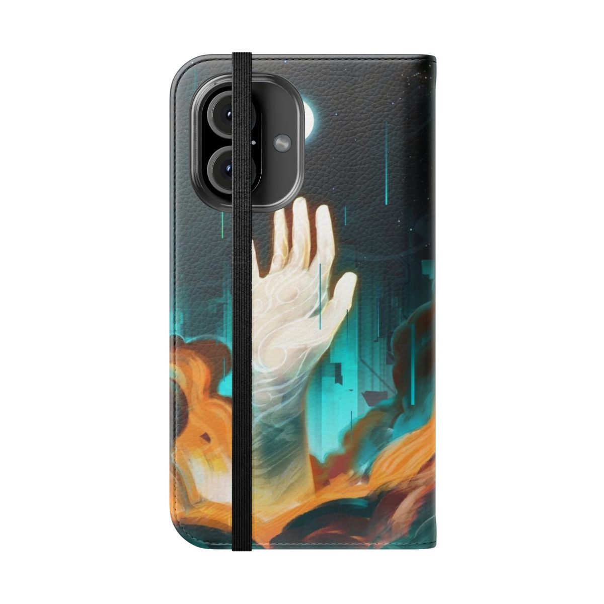 Reach Magical Flip Cover Phone Case with Surreal Nature Graphic - Folded Front