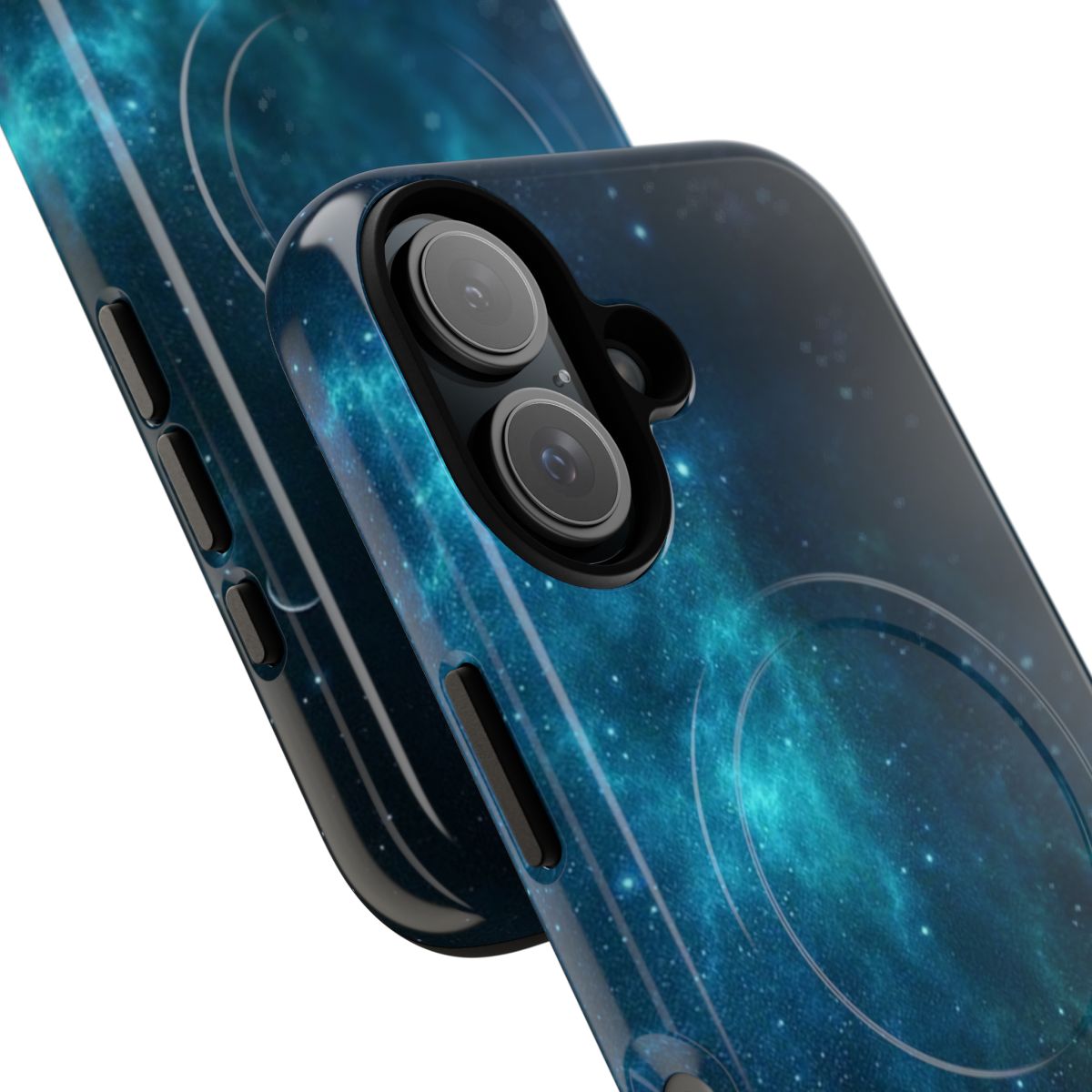 Cosmic blue galaxy design magnetic tough phone case - Detail