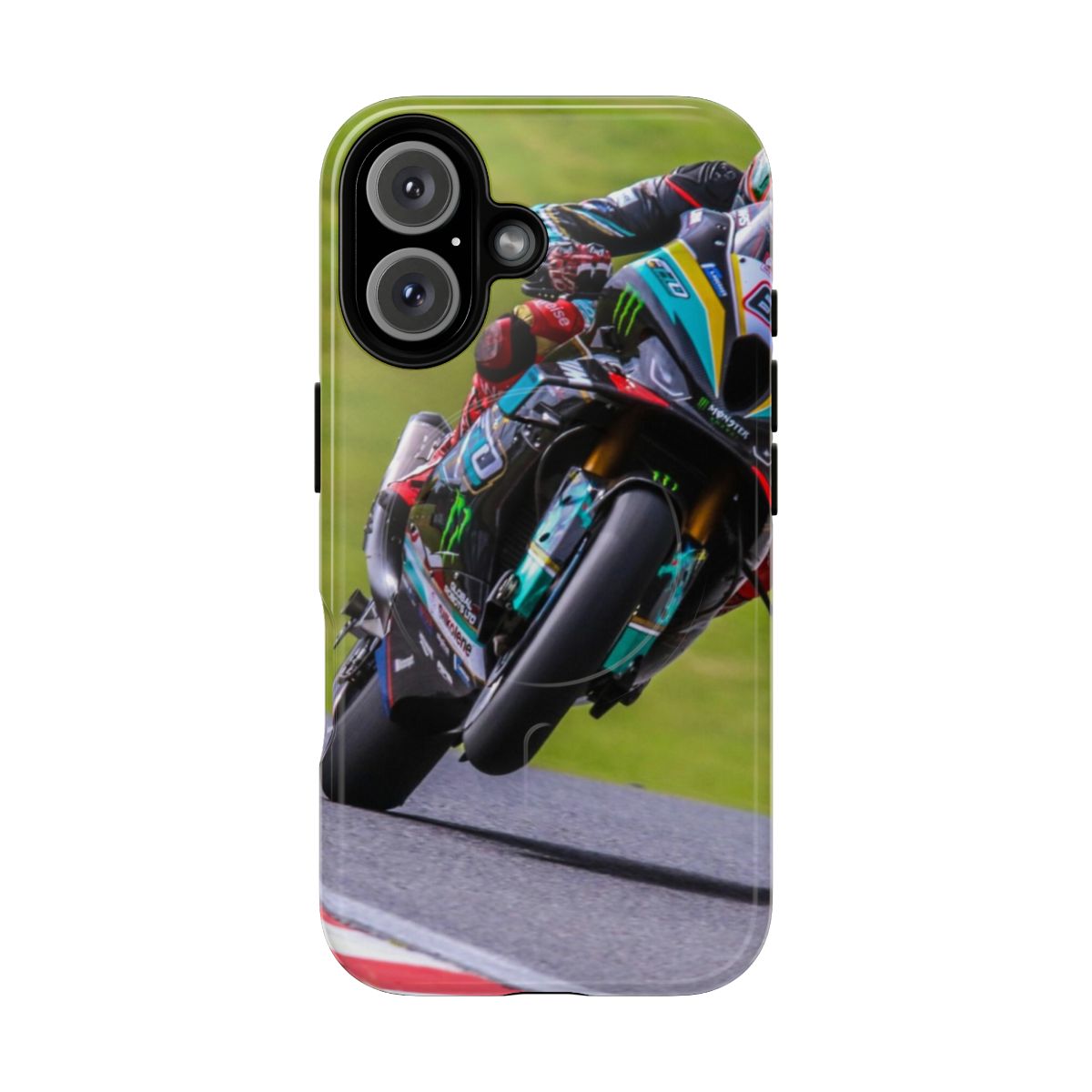 Magnetic tough phone case for bike wheelies